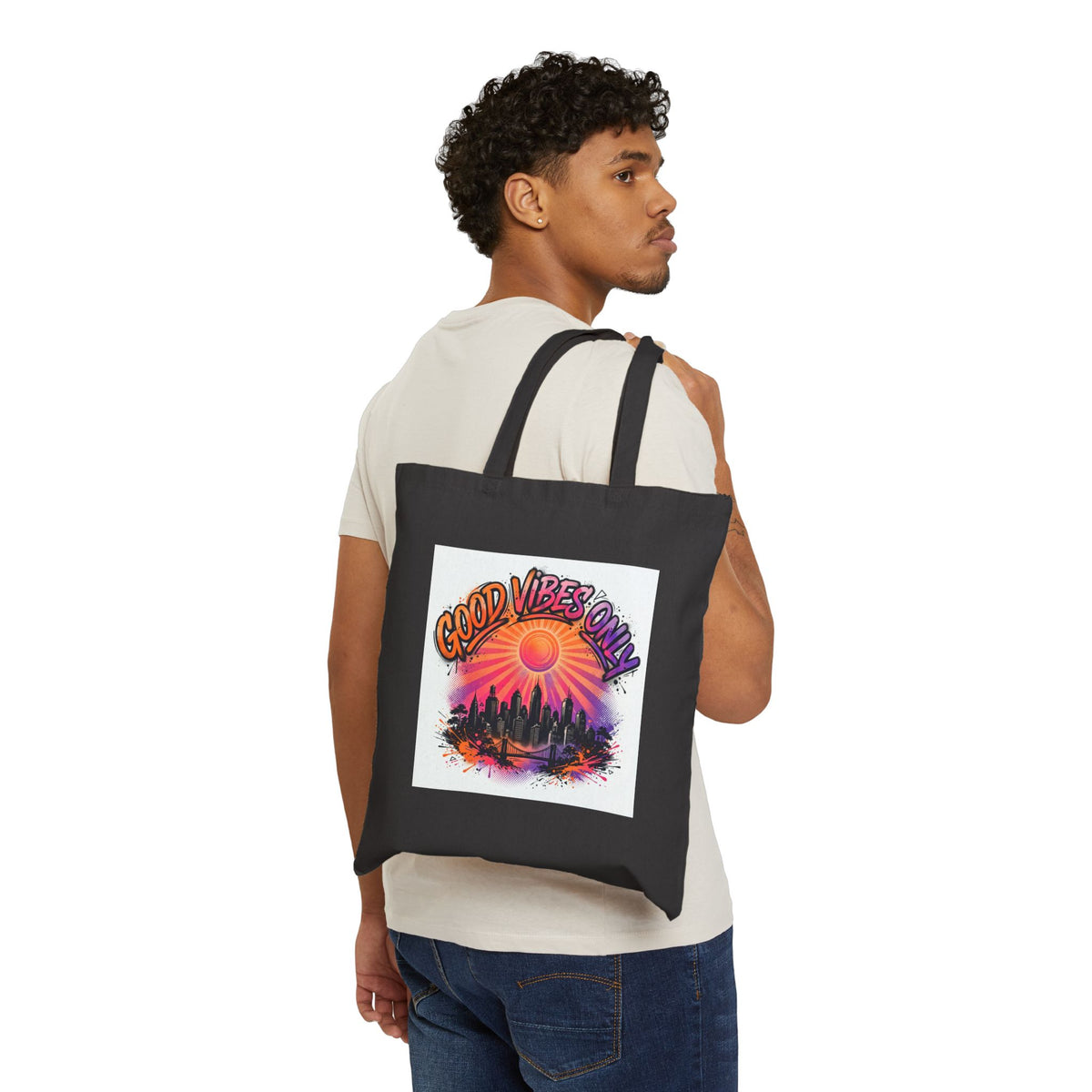 Good Vibes City — Cotton Canvas Tote Bag