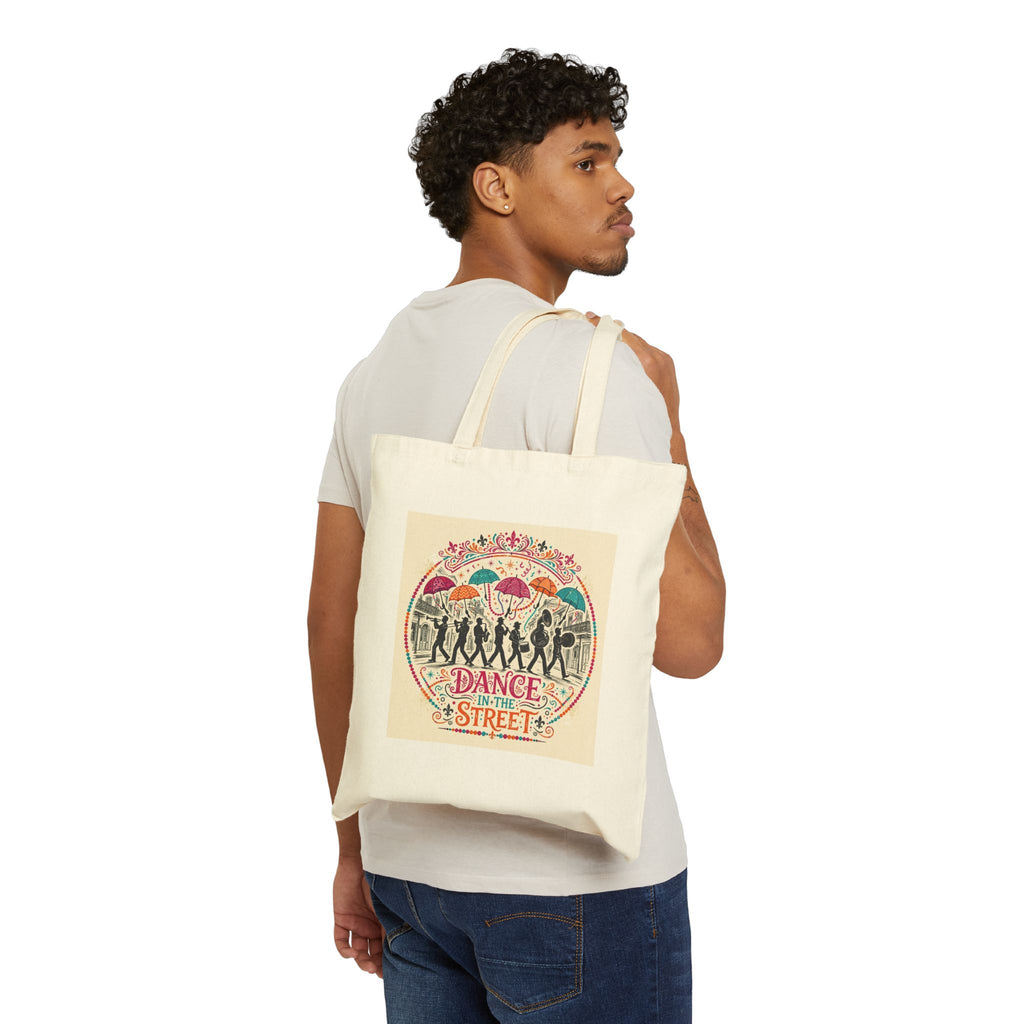 Dance in the Street — Cotton Canvas Tote Bag
