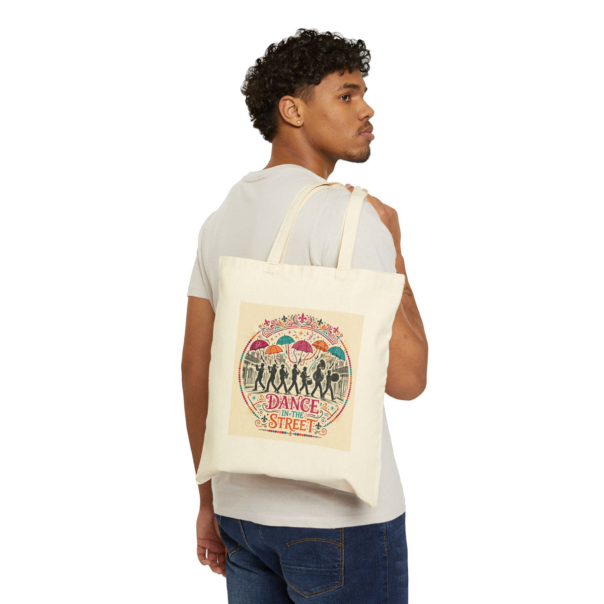 Dance in the Street — Cotton Canvas Tote Bag