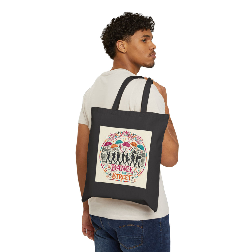 Dance in the Street — Cotton Canvas Tote Bag
