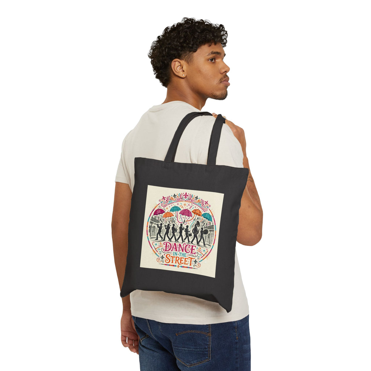 Dance in the Street — Cotton Canvas Tote Bag