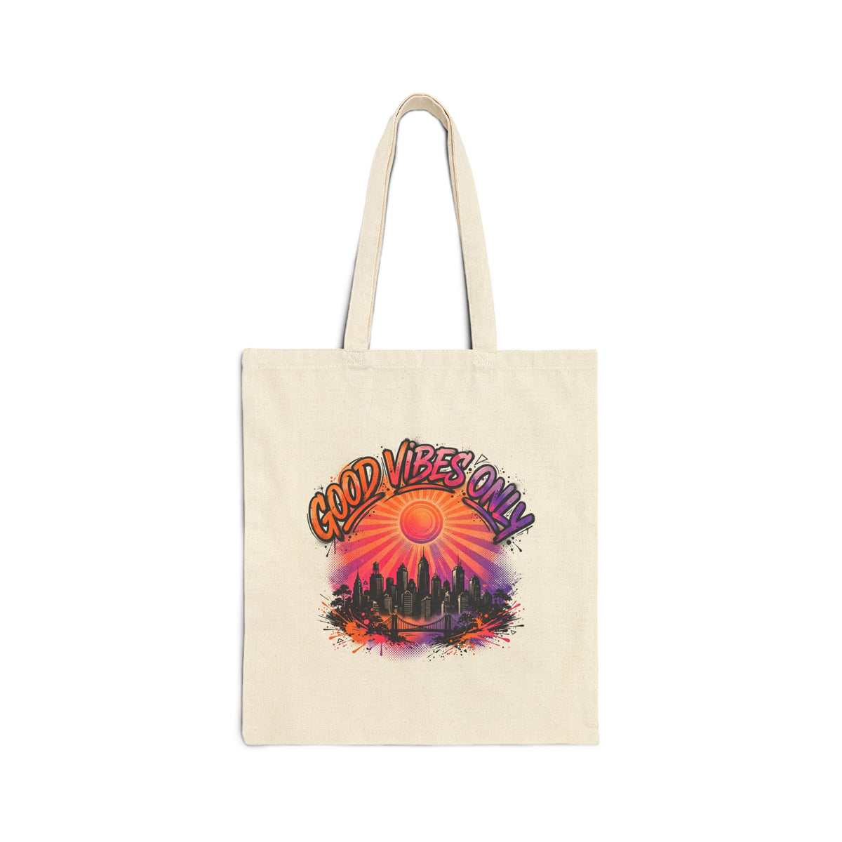 Good Vibes City — Cotton Canvas Tote Bag