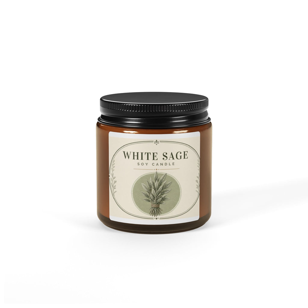 Scented Soy Candle (Multi-Size, Amber Jar)