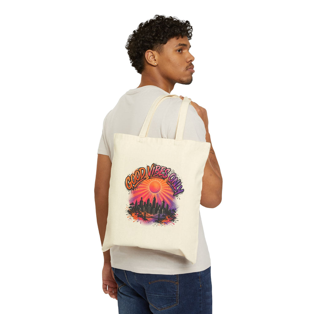 Good Vibes City — Cotton Canvas Tote Bag