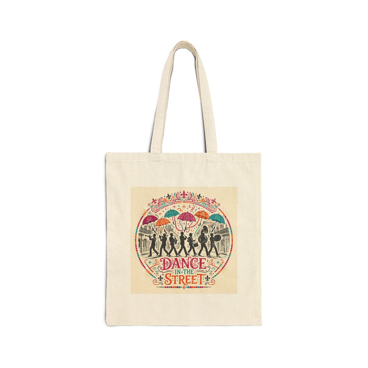 Dance in the Street — Cotton Canvas Tote Bag